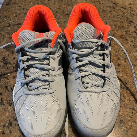 New Balance Shoes - New Balance Women’s Gray & Orange Court Tennis Shoes- 9 Extra Wide